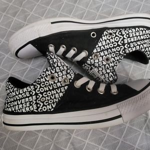 Black and white Converse